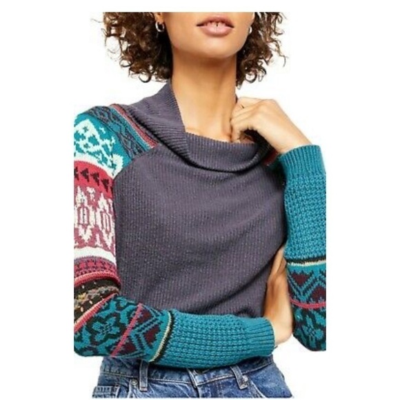 Nwot Free People Prism Thermal Turtleneck Sweater - Picture 1 of 7